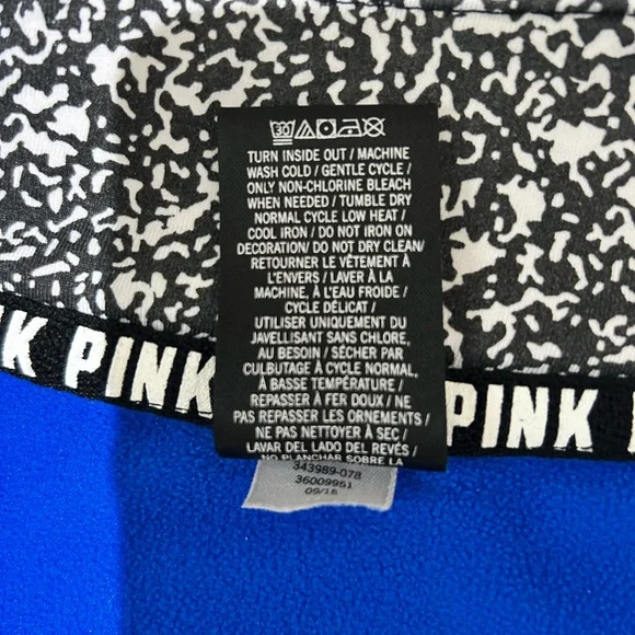 Victoria's Secret Ultimate PINK Blue Athletic 1/2 Zip Pullover Size XS - Picture 7 of 7